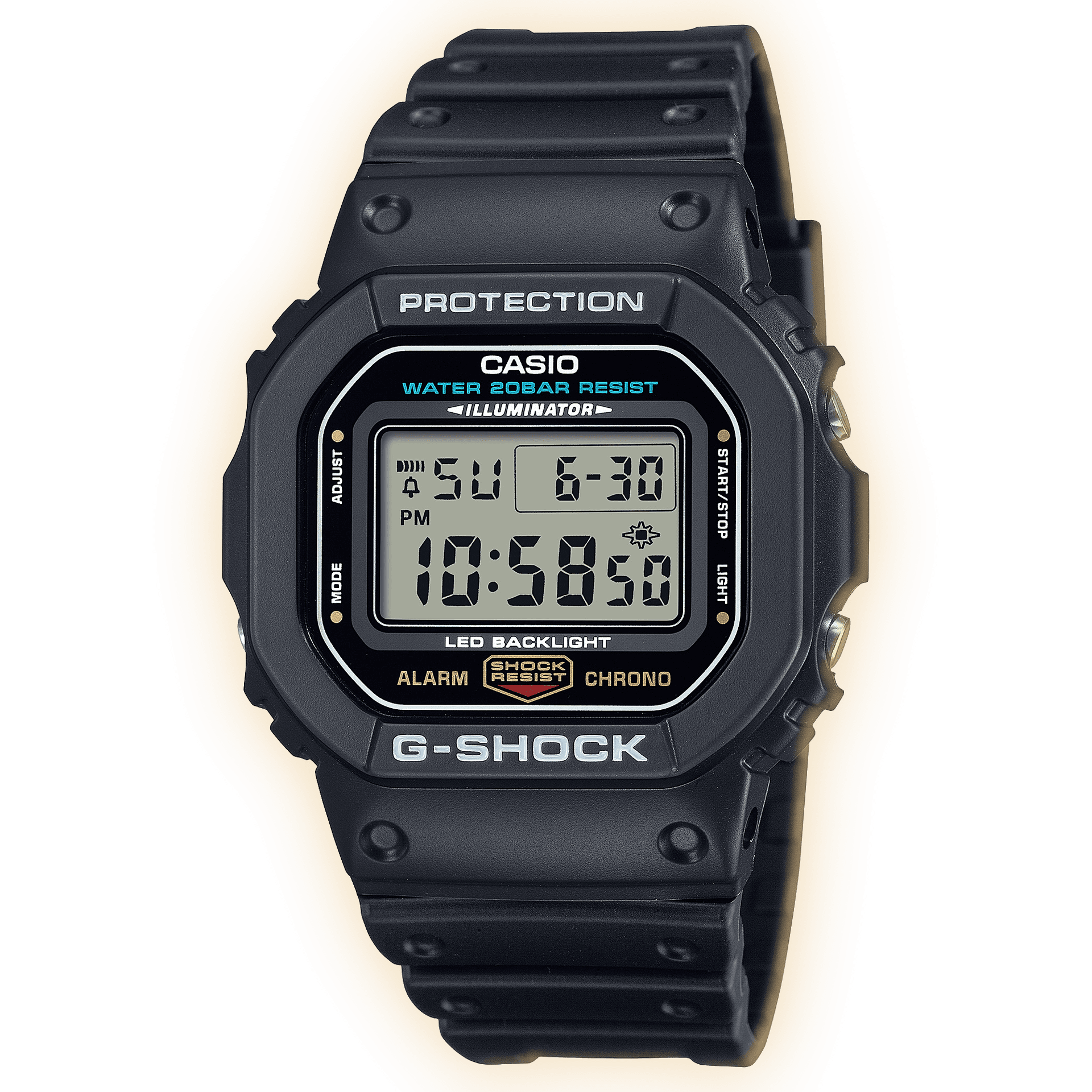 G-SHOCK DW-5600 watch, model DW-5600UE-1